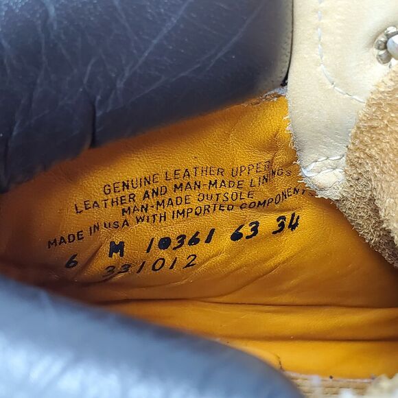 Timberland Linden Woods Combat Leather Boots Waterproof 6M Y2k 90s - Picture 9 of 12